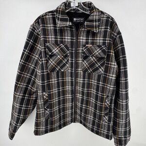 Matix Sherpa Fleece Lined Flannel Jacket Mens SMALL Plaid Full Zip NWOT